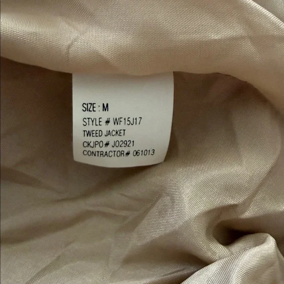 Calvin Klein Jeans Tweed Multicolor Zip-Up Jacket Size M - Picture 11 of 13
